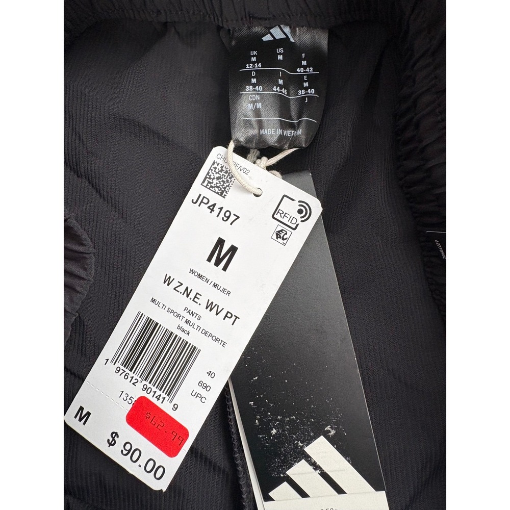 NWT Adidas Womens Z.N.E. Woven Pant - Medium - Black - Picture 5 of 5